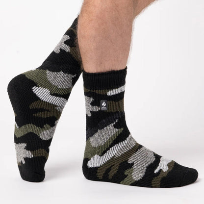 Calcetín Hombre Original Jacquard Heat Holders Verde Musgo