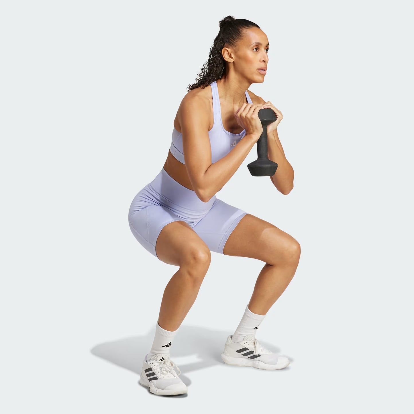 Calza Mujer Optimé Essentials Stash Pocket de 7 pulgadas Violeta Claro