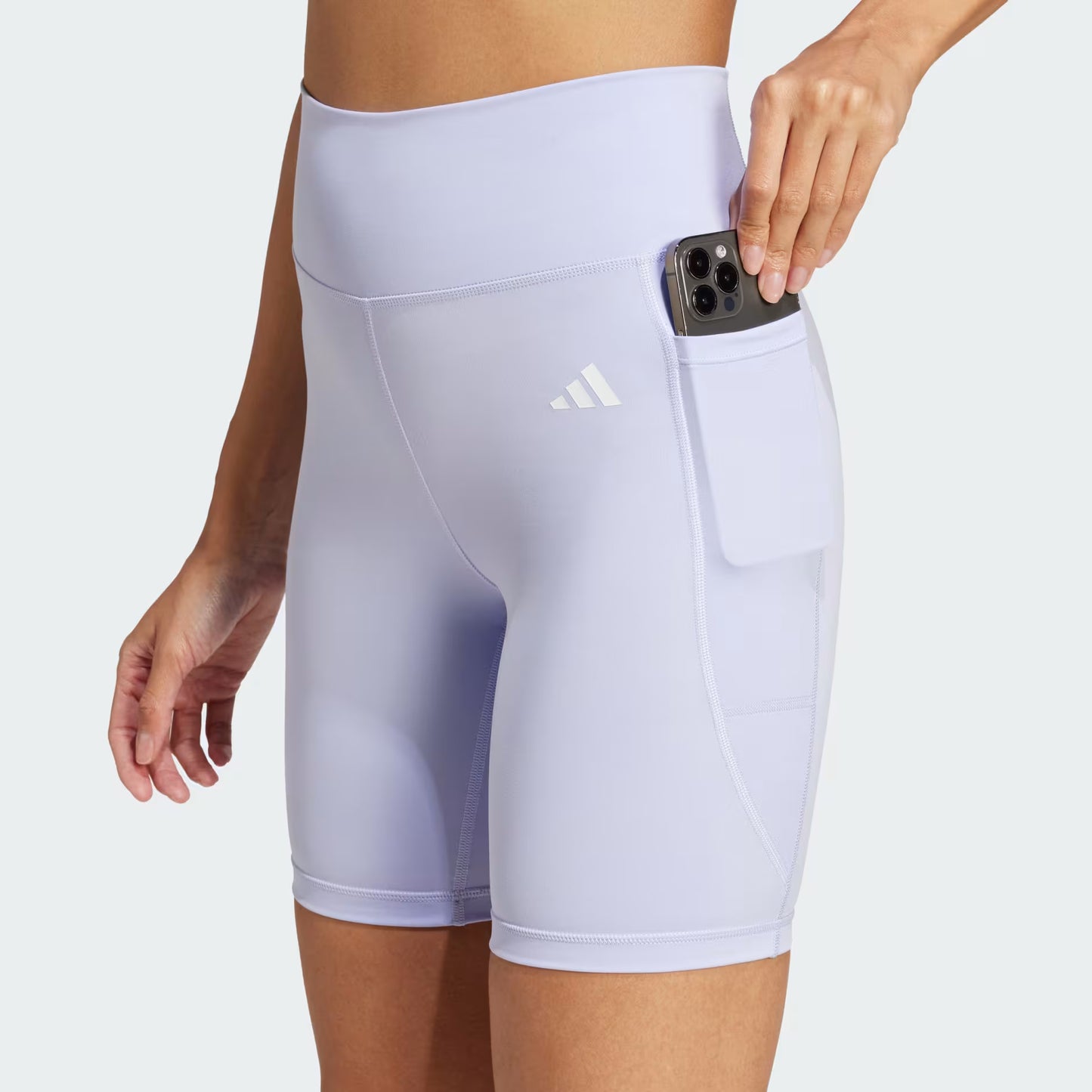 Calza Mujer Optimé Essentials Stash Pocket de 7 pulgadas Violeta Claro