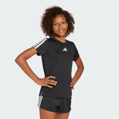 Polera Niña Entrenamiento Essentials 3-Stripes Negra