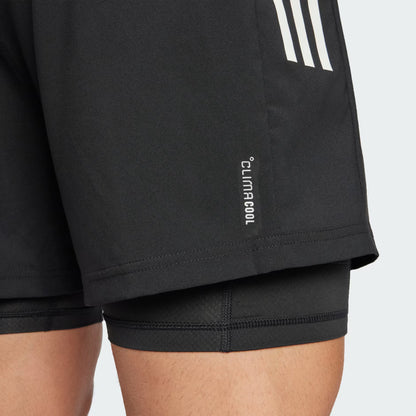 Shorts Hombre 2 En 1 Own The Run Climacool Negro