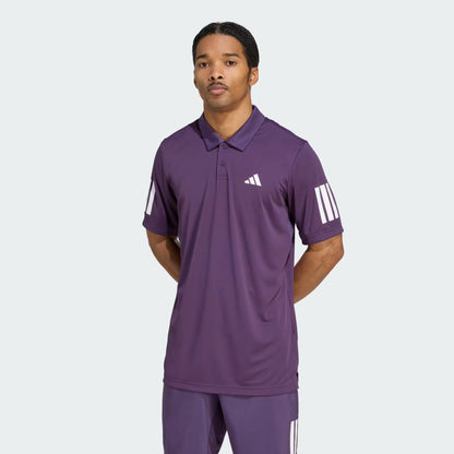 Polera Hombre Club Tennis 3-Stripes Aurora Plum