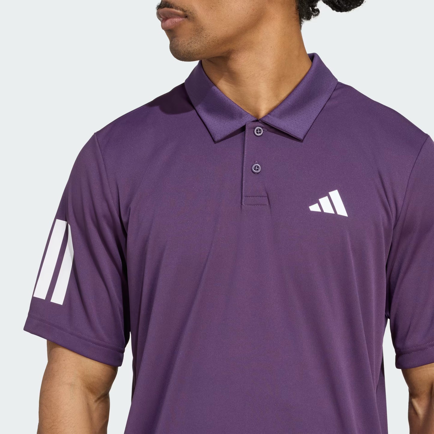 Polera Hombre Club Tennis 3-Stripes Aurora Plum