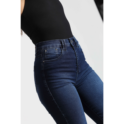 Jeans Mujer Cintura Oxford Azul 4004