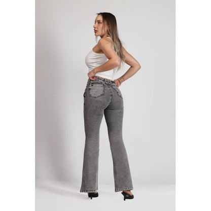 Jeans Mujer Flare 4011 Gris