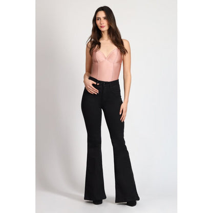 Jeans Mujer Flare 4057 Negro