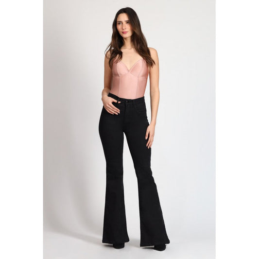 Jeans Mujer Flare 4057 Negro