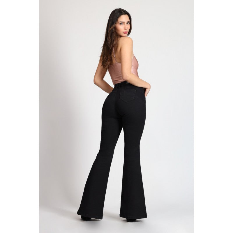 Jeans Mujer Flare 4057 Negro