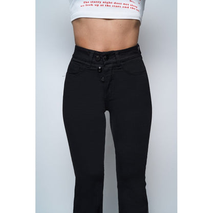 Jeans Mujer Flare 4113 Negro