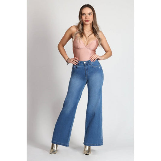 Jeans Mujer Palazzo Miley 4013 Azul