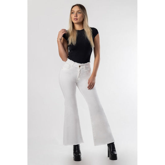 Jeans Mujer Palazzo Rosie 4070 Blanco