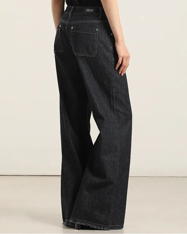 Jeans Mujer Palazzo Tiro Medio Indigo