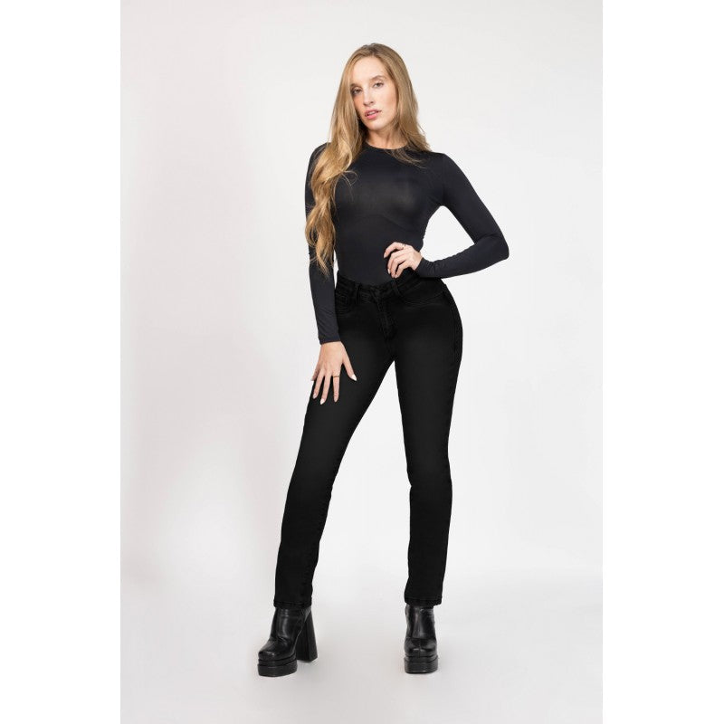 Jeans Mujer Recto 4059 Negro