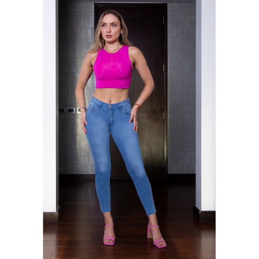 Jeans Mujer Skinny 4165 Celeste