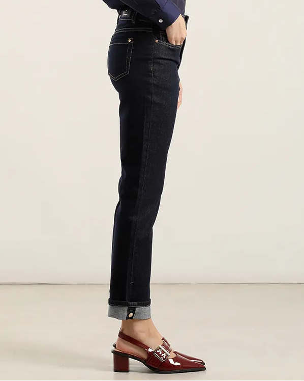 Jeans Mujer Slim Boton Joya Indigo