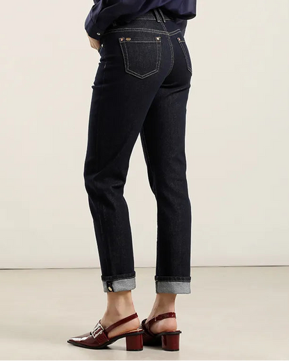 Jeans Mujer Slim Boton Joya Indigo