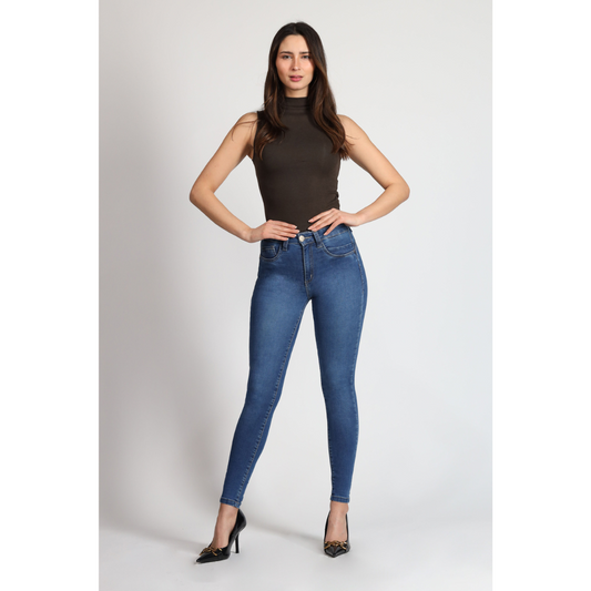 Jeans Mujer Cintura Tobillero 4017-01