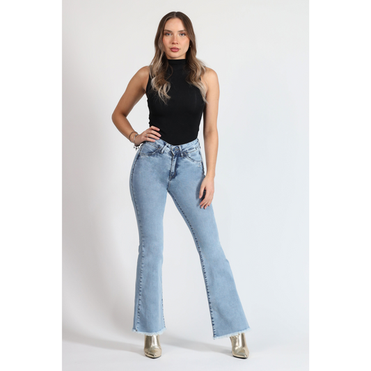 Jeans Mujer Cintura Flare 4012-01