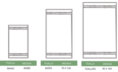 Toalla Lourdes Beige 45x80 600gr.