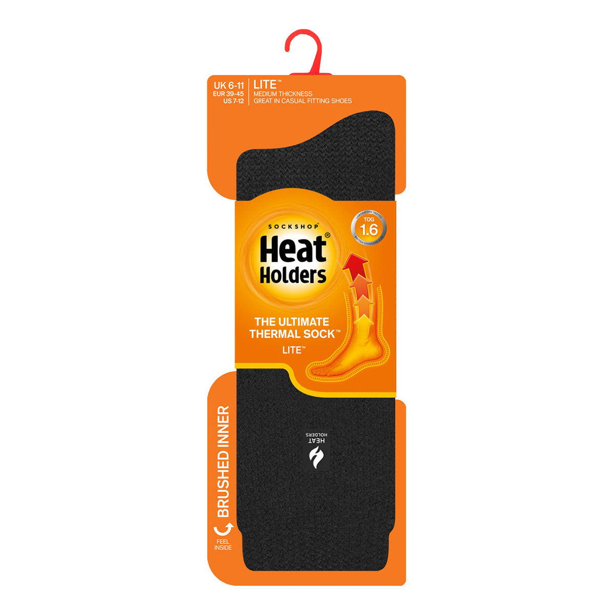 Calcetin Hombre Lite Heat Holders Negro