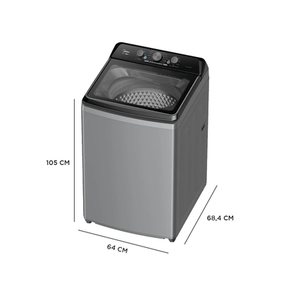 Lavadora Carga Superior Automática Gris 21KG