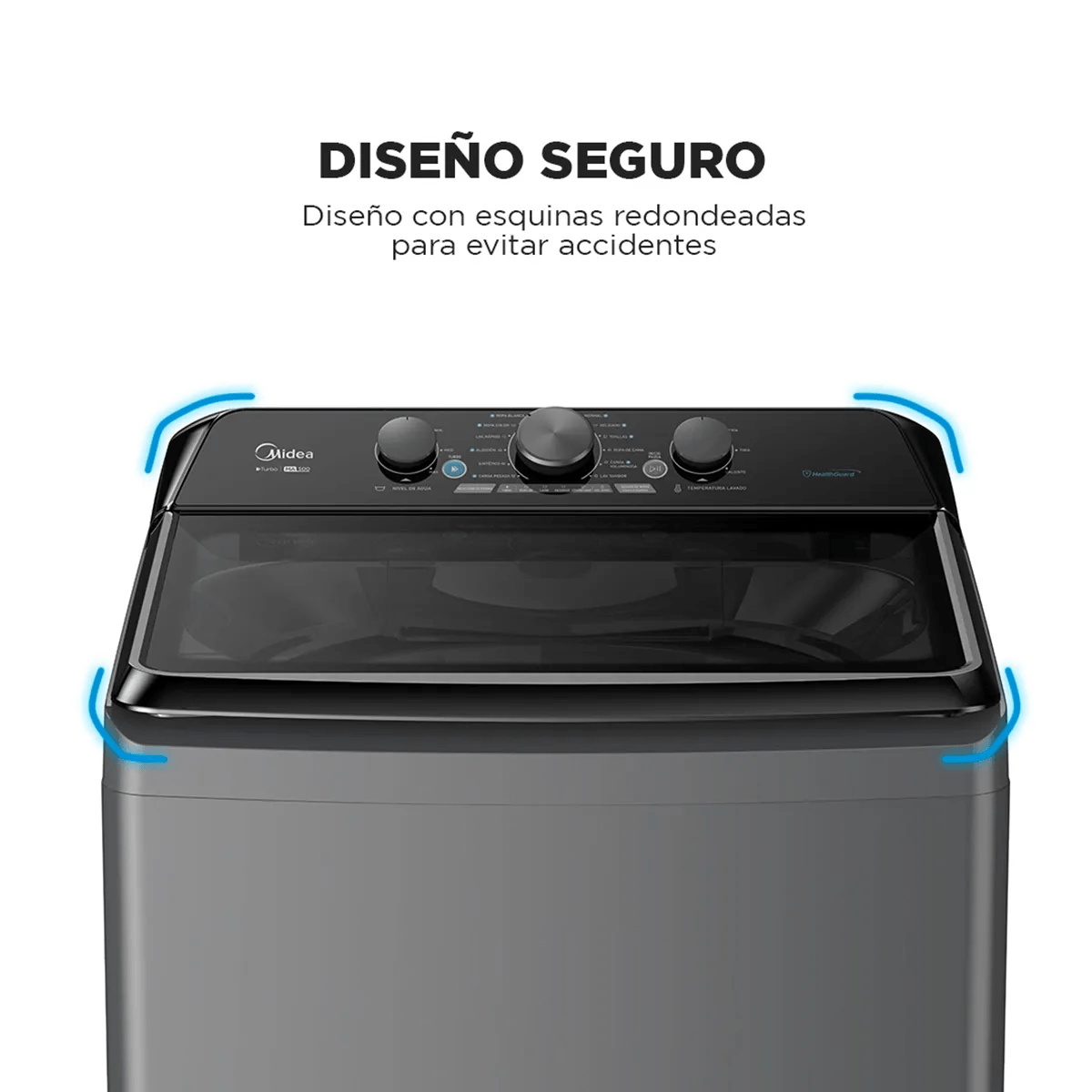 Lavadora Carga Superior Automática Gris 21KG