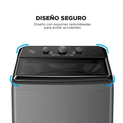 Lavadora Carga Superior Automática Gris 21KG