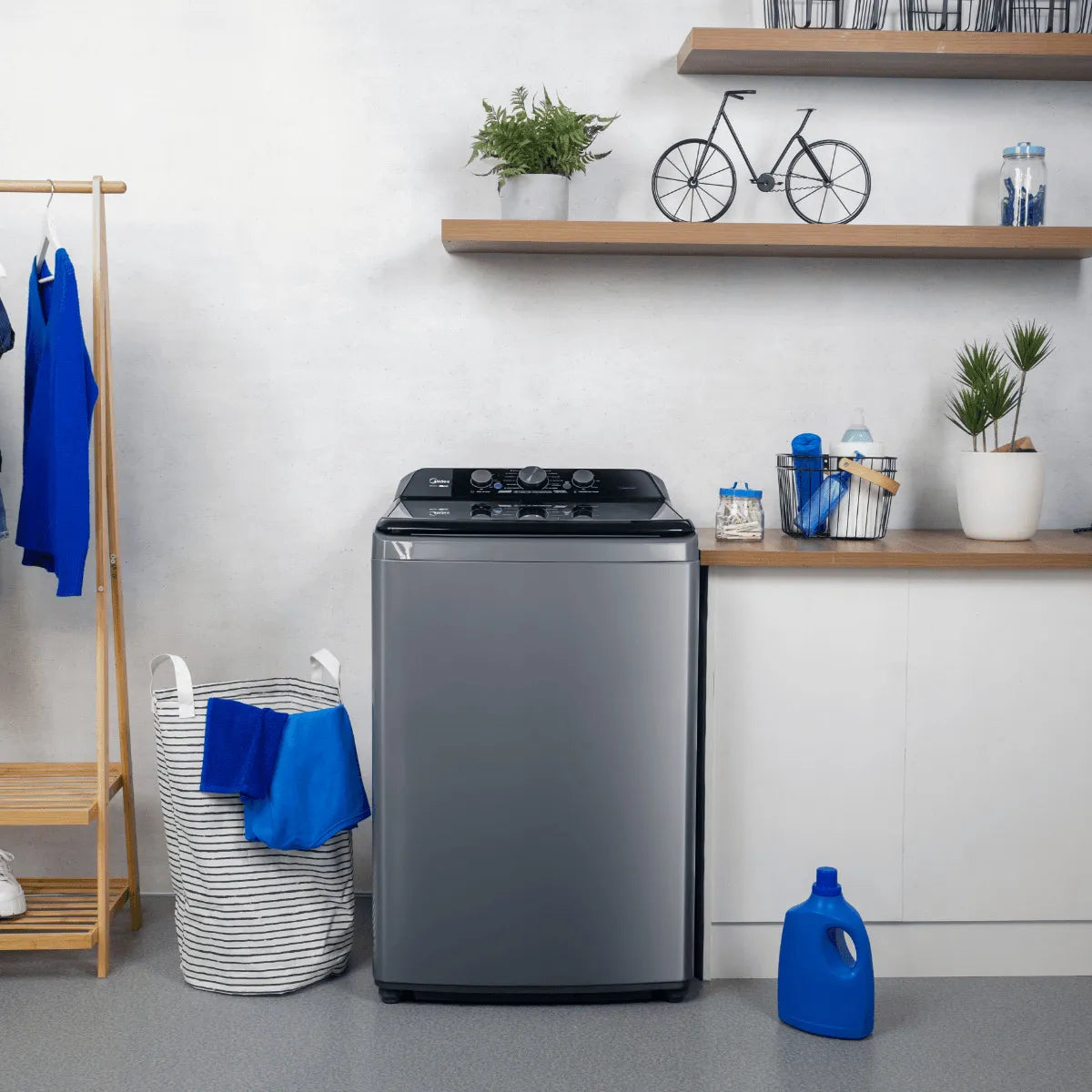 Lavadora Carga Superior Automática Gris 21KG