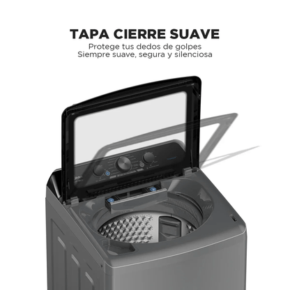 Lavadora Carga Superior Automática Gris 21KG