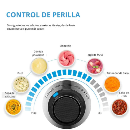Licuadora de acero inoxidable 8 cuchillas y 1000W