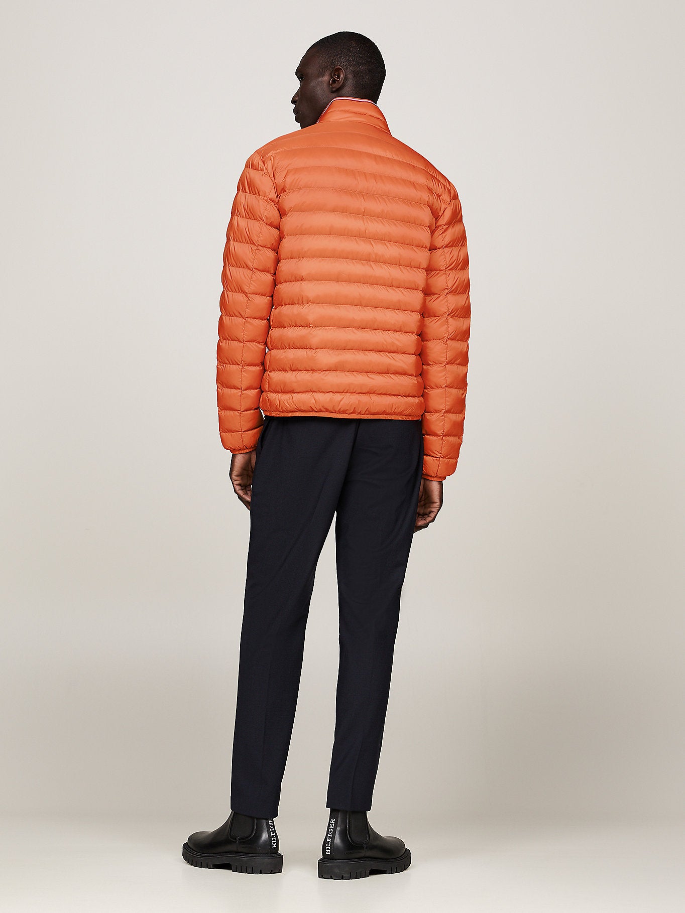 Chaqueta Hombre Acolchada Plegable Naranja