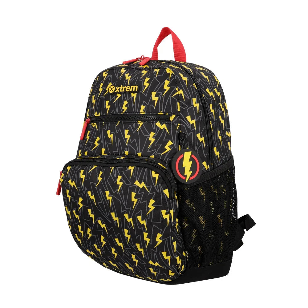 Mochila Escolar Unisex Bolt Negro-Amarillo