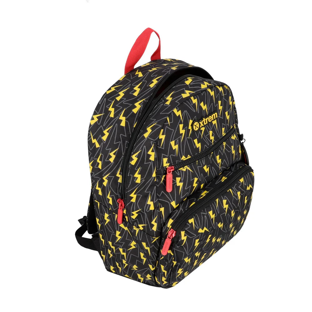 Mochila Escolar Unisex Bolt Negro-Amarillo