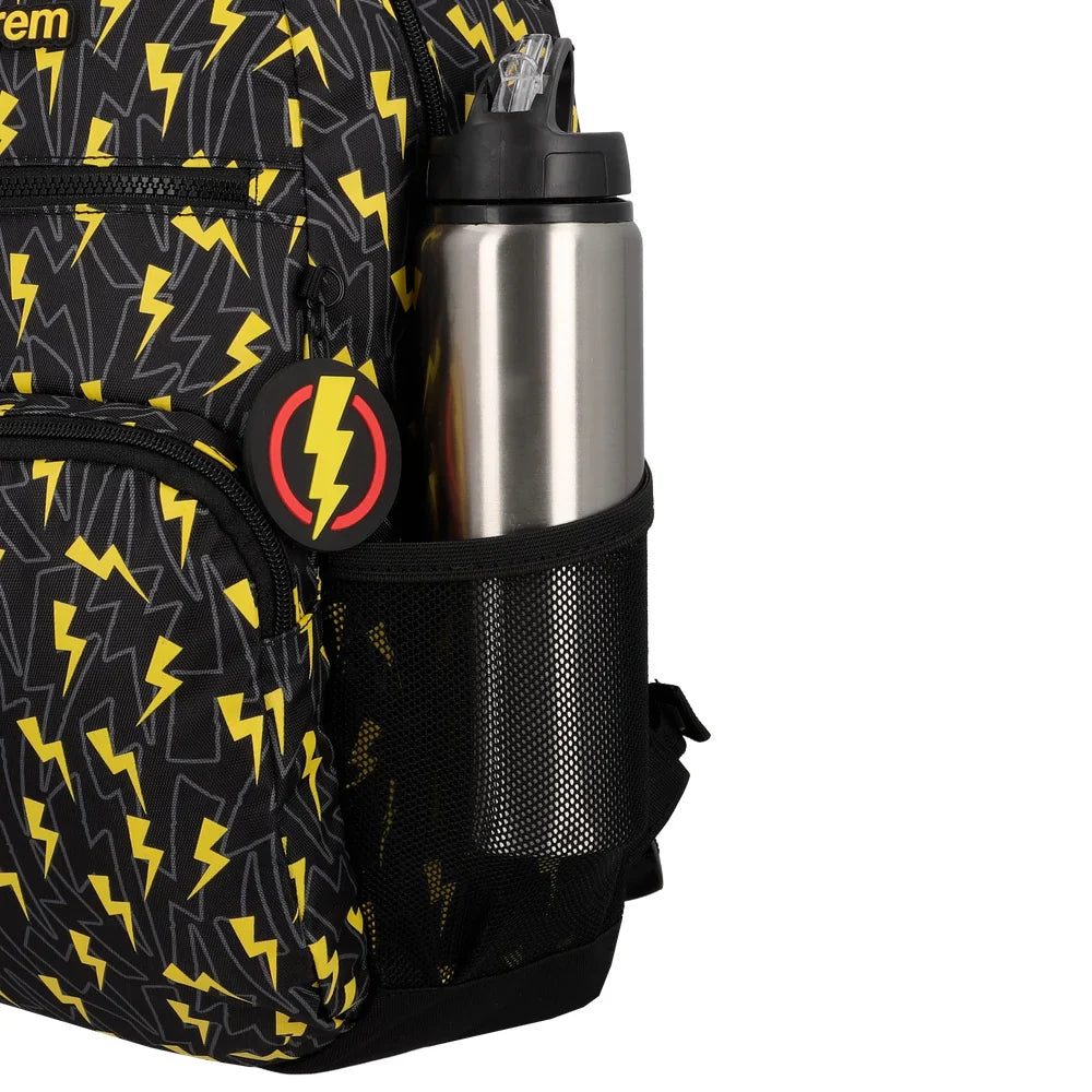 Mochila Escolar Unisex Bolt Negro-Amarillo
