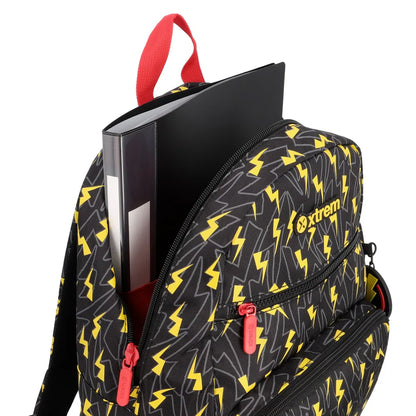 Mochila Escolar Unisex Bolt Negro-Amarillo