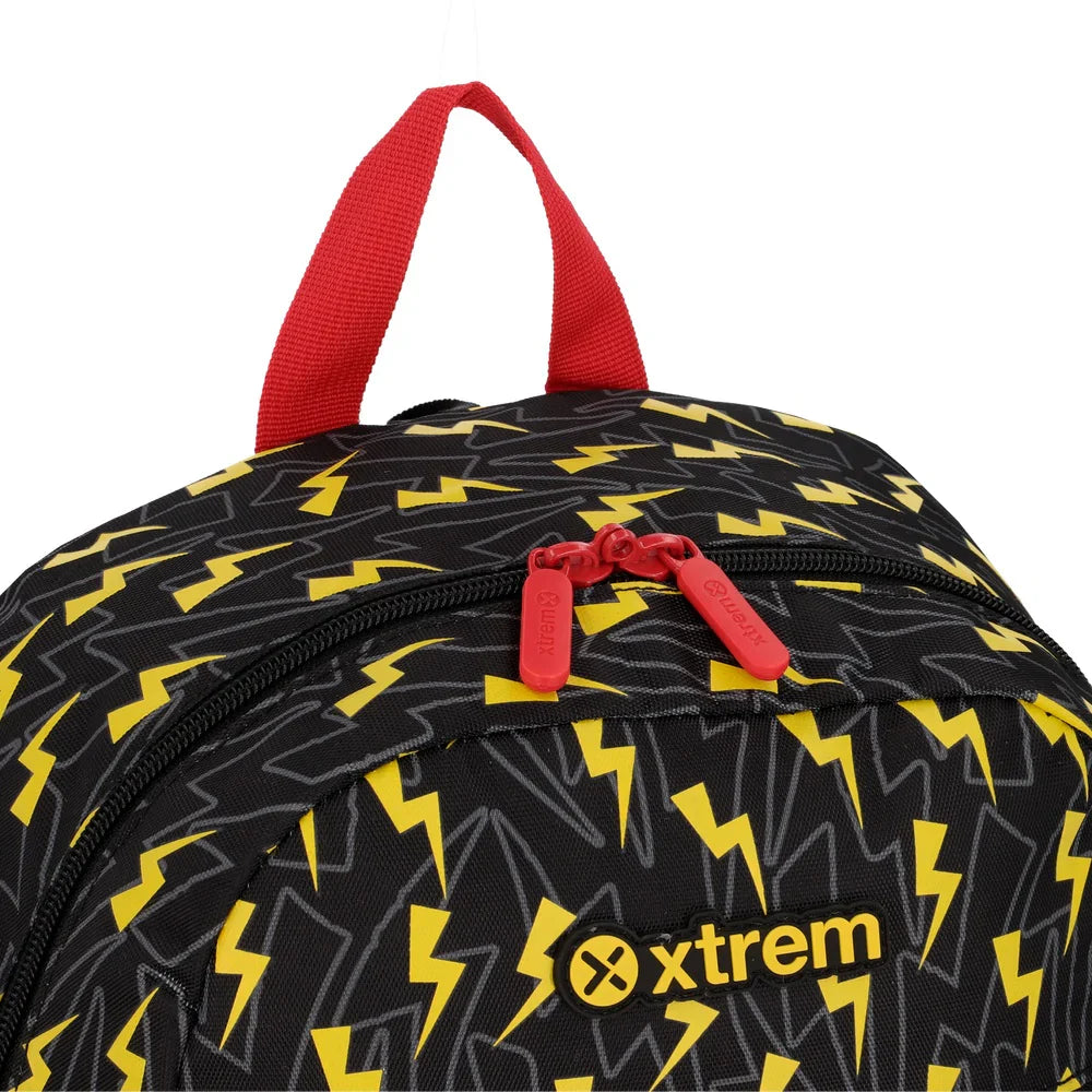 Mochila Escolar Unisex Bolt Negro-Amarillo