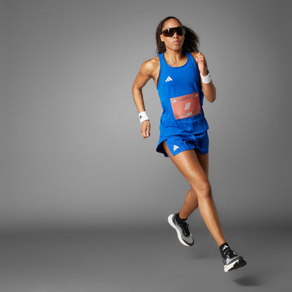 Polera Mujer Musculosa Adizero Essentials Running Blue