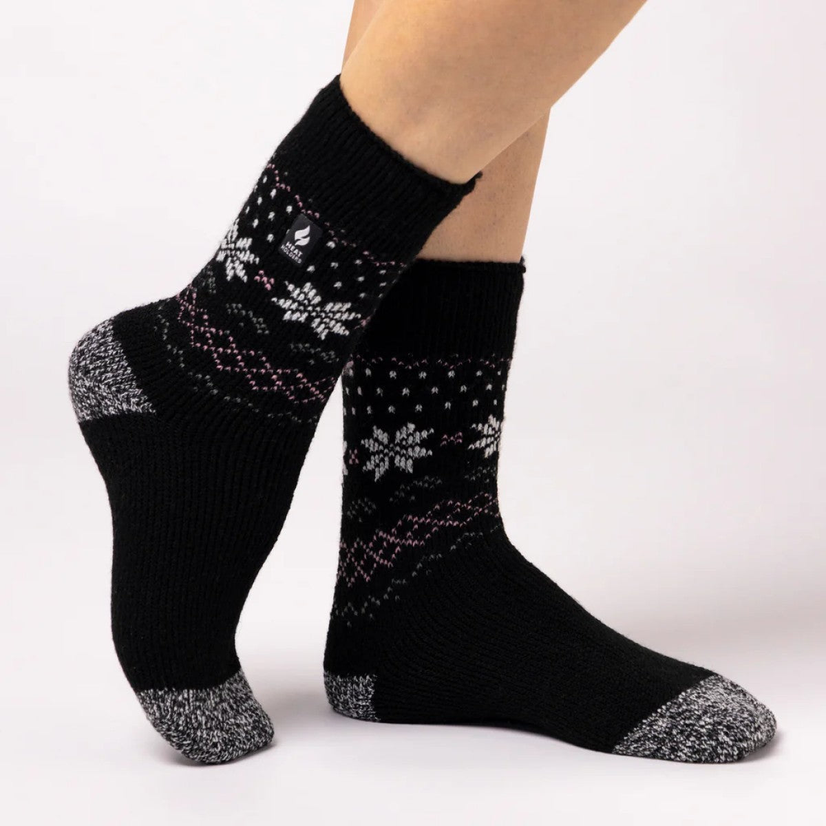 Calcetín Mujer Original Jacquard Heat Holders Negro