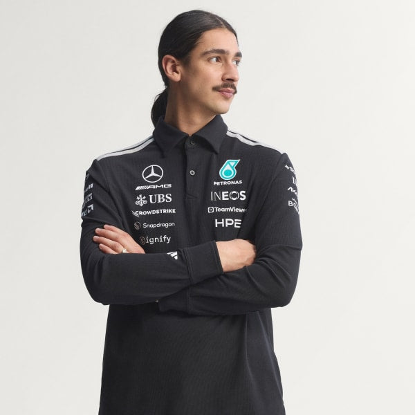 Polera Con Cuello Mercedes - Amg Petronas F1 Team Engineers De Manga Larga