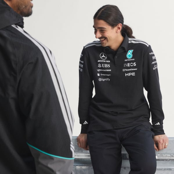 Polera Con Cuello Mercedes - Amg Petronas F1 Team Engineers De Manga Larga