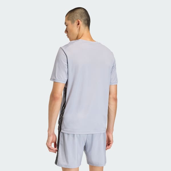 Polera Hombre Workout Essentials Base 3 Tiras Gris