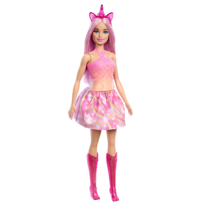 Muñeca Barbie Fantasía Unicornio Faldas De Ensueño Rosa