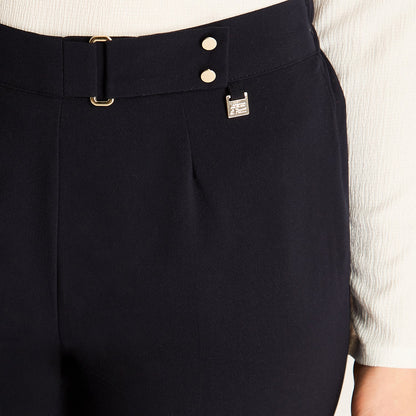 Pantalón Mujer Azul de Corte Recto