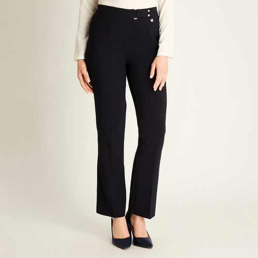 Pantalón Mujer Azul de Corte Recto