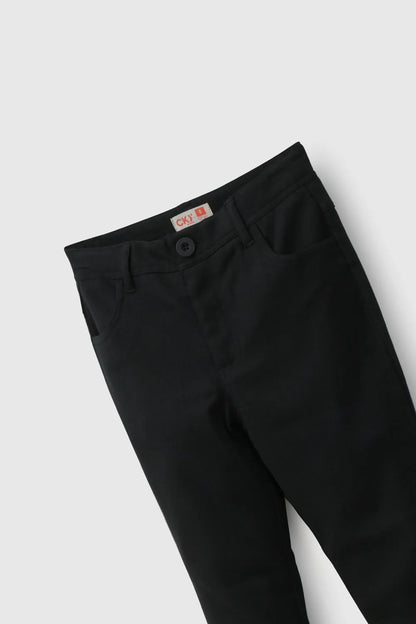 Pantalon Escolar Niña Con Cierre Y Botón Azul