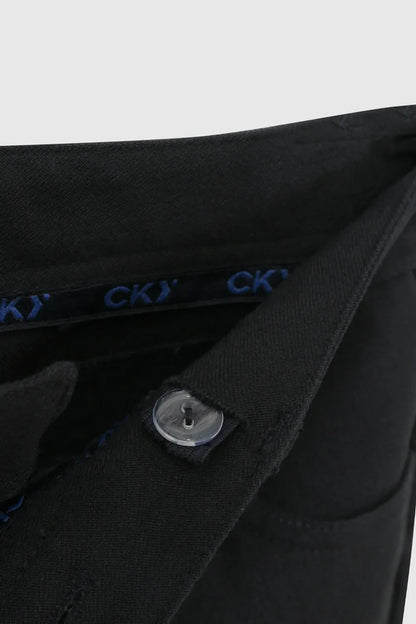 Pantalon Escolar Niña Con Cierre Y Botón Azul