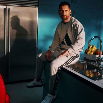 Pantalón Hombre Essentials French Terry 3 Tiras Medium Grey Heather