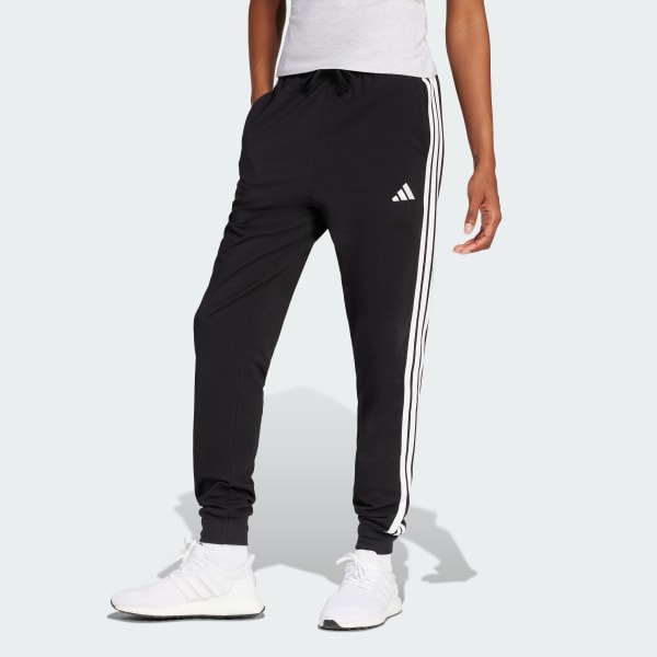 Pantalón Mujer Essentials Jogger 3 Tiras Negro