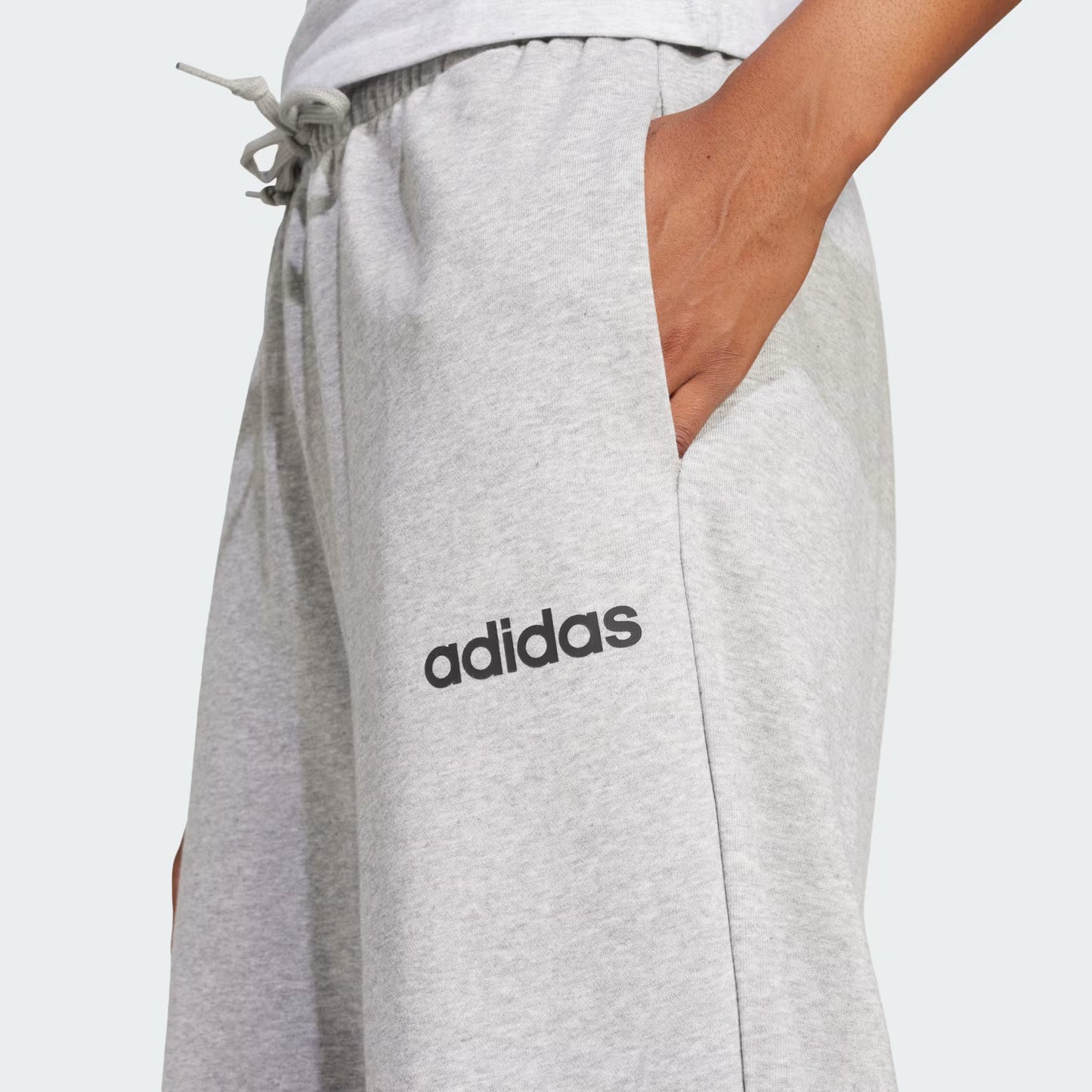 Pantalón Mujer Essentials Linear Felpa Francesa Puños Ajustados Medium Grey Heather