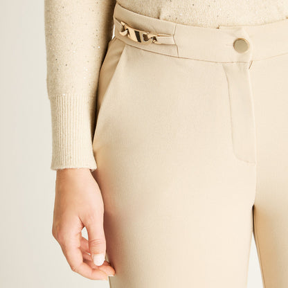 Pantalón Mujer Formal Arena Corte Recto